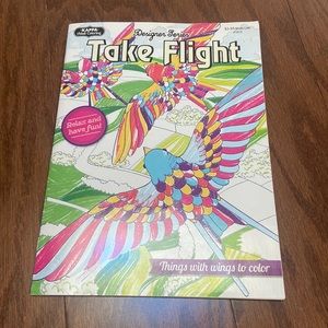Adult coloring book - “Take Flight” things with wings to color